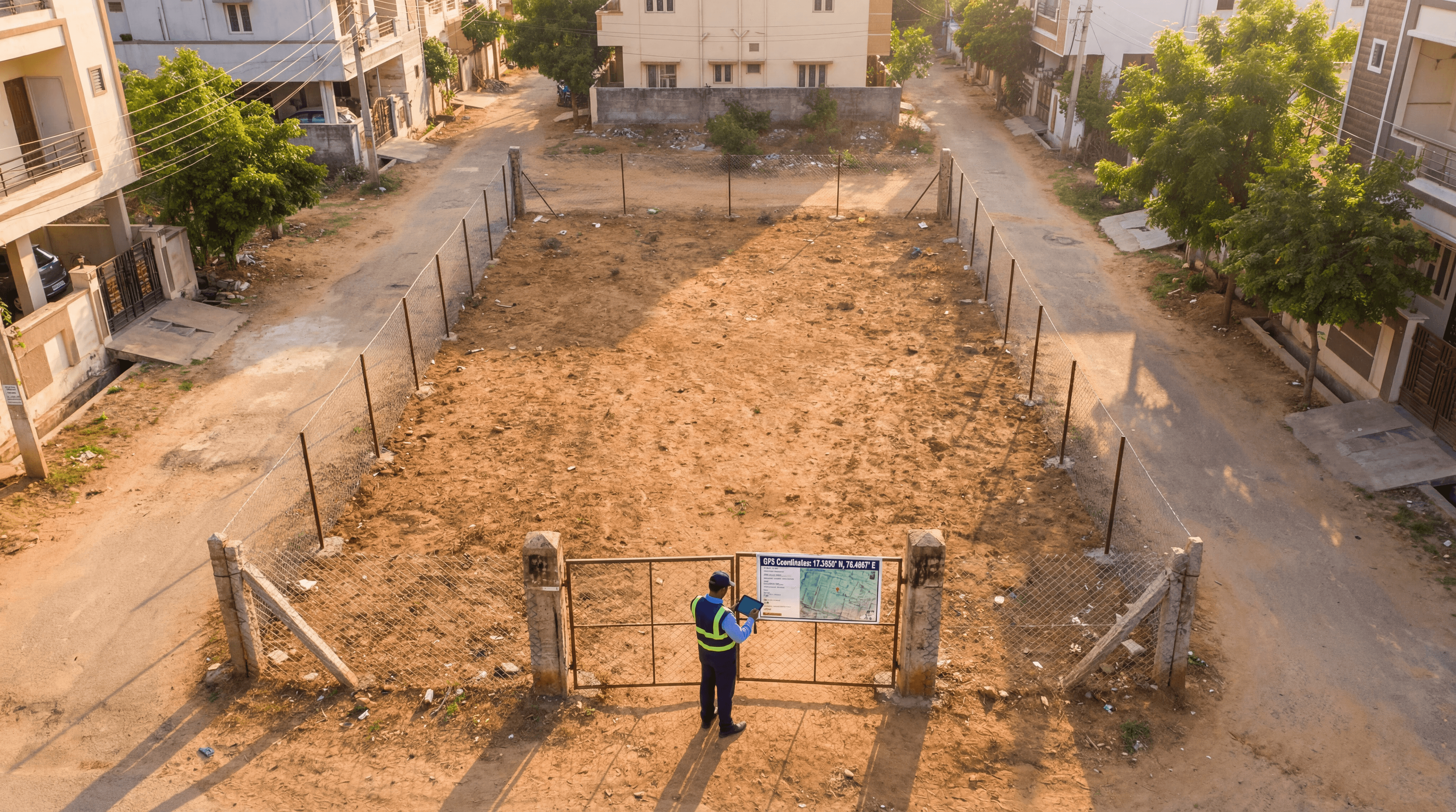 ProptInspector GPS-verified property inspection on a vacant plot